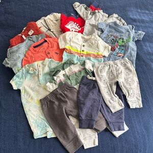 14-Piece 3M Clothing Lot - Sweatshirts, Pants, Shirts, Rompers and Onesie